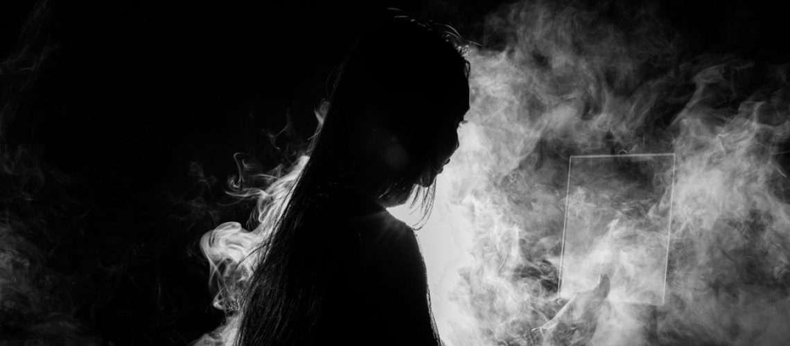 White,Smoke,Tan,Skin,Asian,Woman,Black,Straight,Hair,With